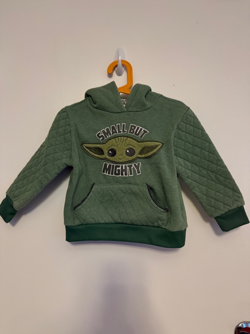 Star Wars Green "Small But Mighty" Kids Hoodie with Quilted Sleeves